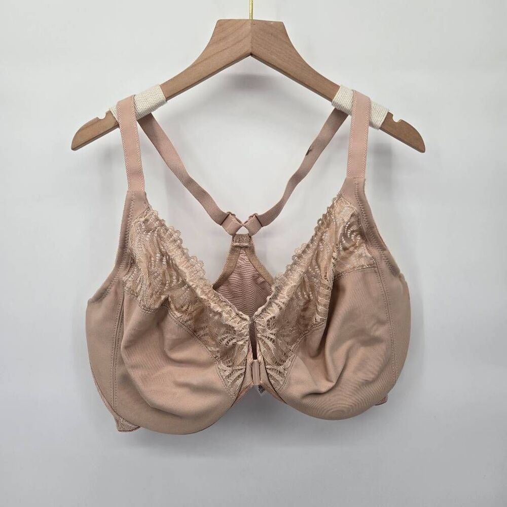 Glamorise Front-Closure T-Back WonderWire Bra 1246 Size 38G